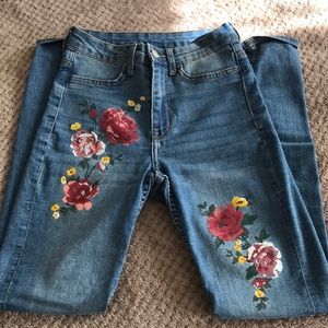 Flower jeans